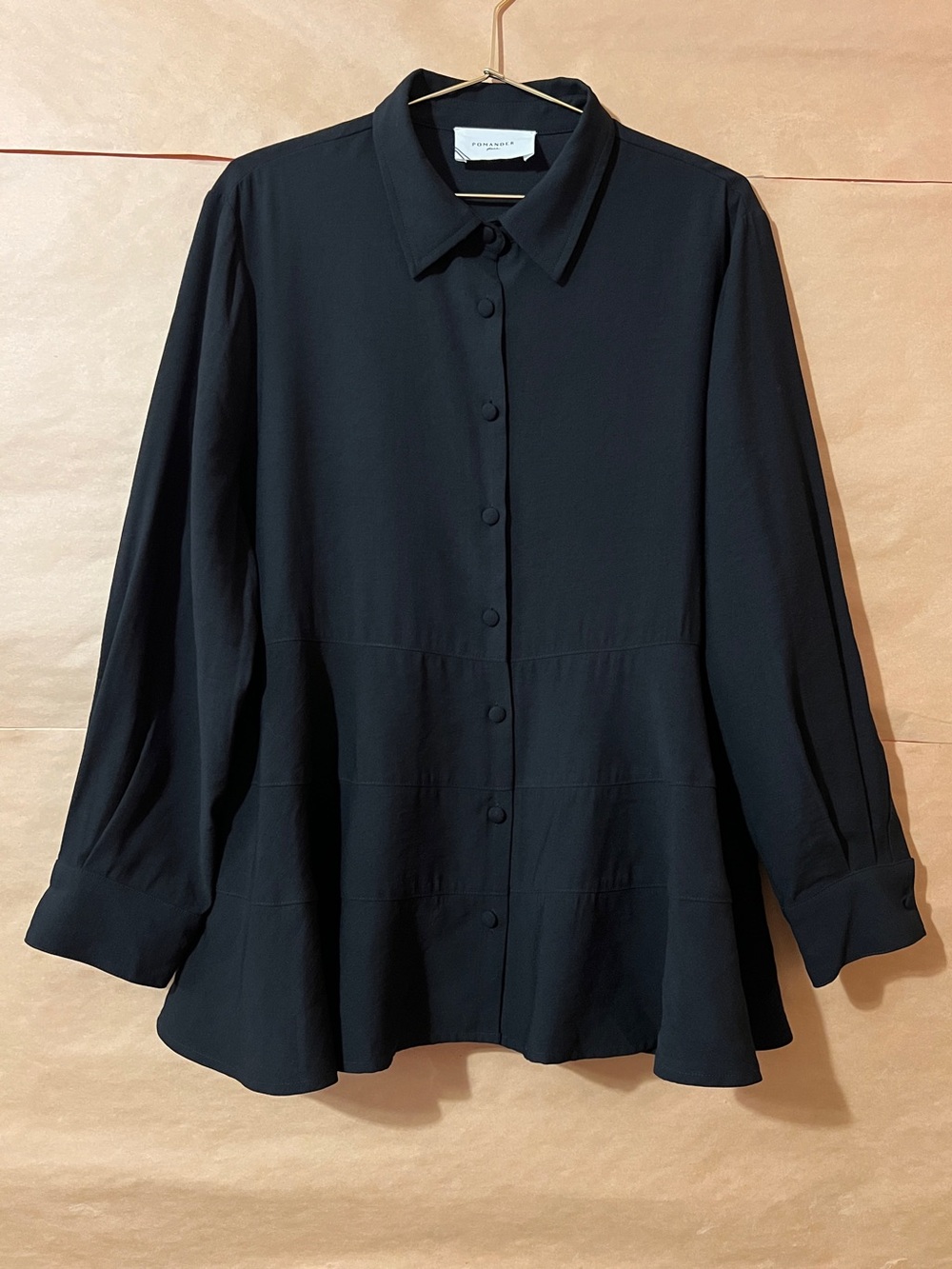 Tuckernuck | Pomander Place Ashlen Blouse Tiered Fit & Flare Top Black Size XL